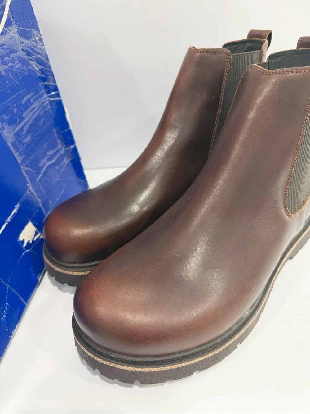 Birkenstock Highwood Slip-On Leather Men’s Chelsea Boots - Chocolate